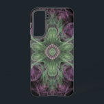 Modern Abstract Fractal Purple and Green Design Samsung Galaxy Case<br><div class="desc">Modern Abstract Fractal Purple and Green Design by Travis L. Lagasse of Flowstone Graphics.</div>
