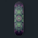 Modern Abstract Fractal Purple and Green Design Skateboard<br><div class="desc">Modern Abstract Fractal Purple and Green Design by Travis L. Lagasse of Flowstone Graphics.</div>