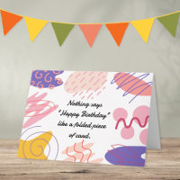 Modern Abstract Funny Any Age Birthday