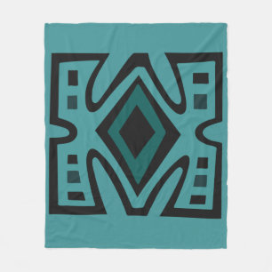 Modern Abstract geometric African tribal pattern Fleece Blanket