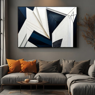 Modern Abstract Geometric Architecture Poster