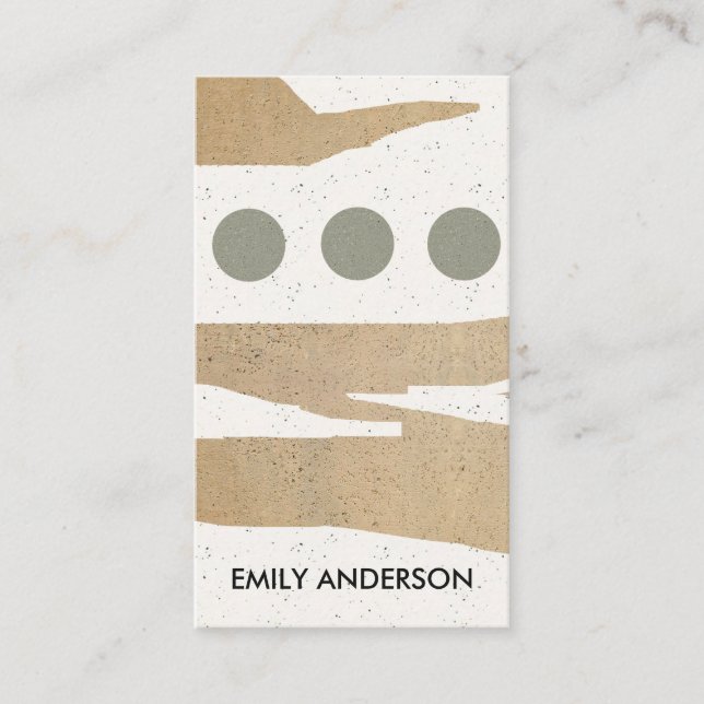 MODERN ABSTRACT GEOMETRIC ART CERAMIC TEXTURE BUSINESS CARD (Front)