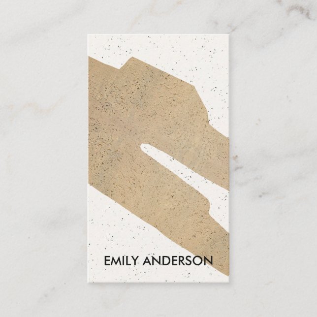 MODERN ABSTRACT GEOMETRIC ART CERAMIC TEXTURE BUSINESS CARD (Front)