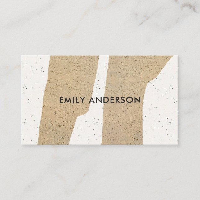 MODERN ABSTRACT GEOMETRIC ART CERAMIC TEXTURE BUSINESS CARD (Front)