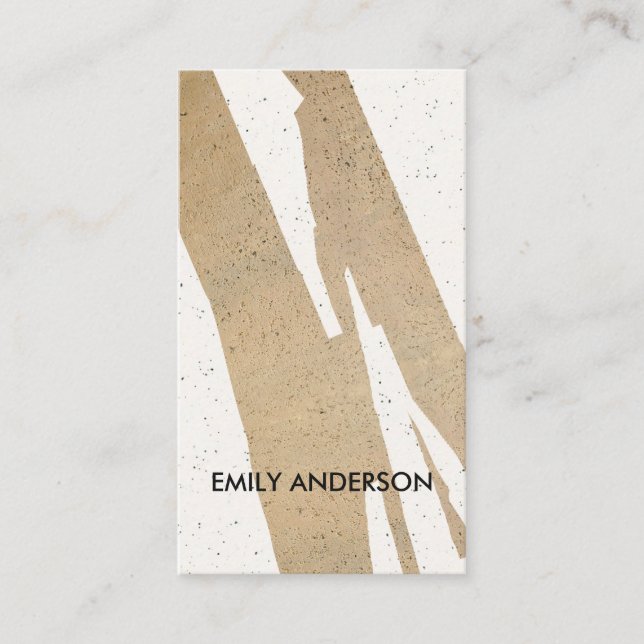 MODERN ABSTRACT GEOMETRIC ART CERAMIC TEXTURE BUSINESS CARD (Front)