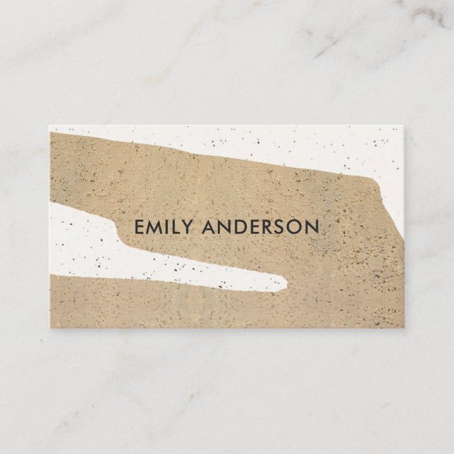 MODERN ABSTRACT GEOMETRIC ART CERAMIC TEXTURE BUSINESS CARD (Front)