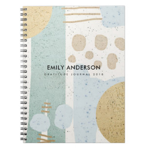 MODERN ABSTRACT GEOMETRIC ART CERAMIC TEXTURE NOTEBOOK