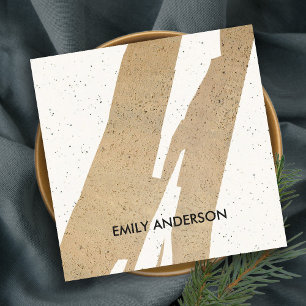 MODERN ABSTRACT GEOMETRIC ART CERAMIC TEXTURE SQUARE BUSINESS CARD