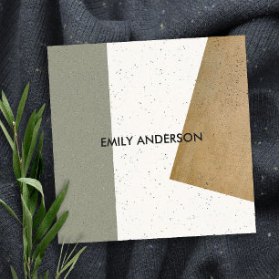 MODERN ABSTRACT GEOMETRIC ART CERAMIC TEXTURE SQUARE BUSINESS CARD