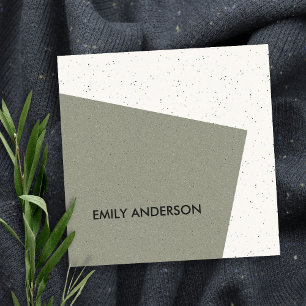MODERN ABSTRACT GEOMETRIC ART CERAMIC TEXTURE SQUARE BUSINESS CARD