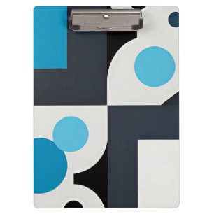 Modern Abstract Geometric Artwork Clipboard