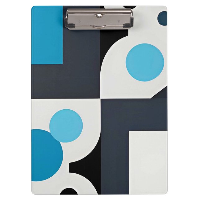 Modern Abstract Geometric Artwork Clipboard (Front)