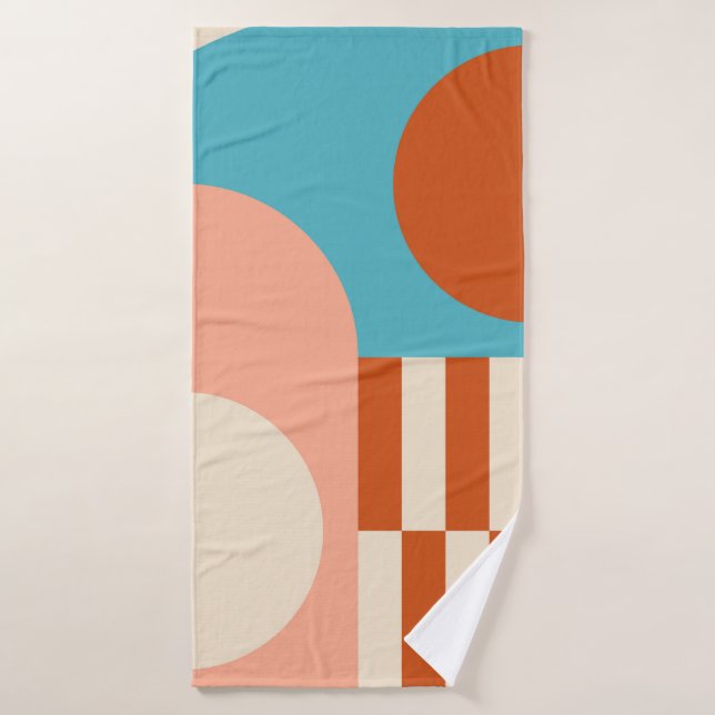 Modern abstract geometric background with circles, bath towel (Bath Towel)