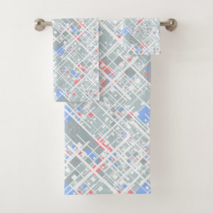 Modern abstract geometric. bath towel set