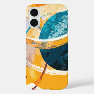 Modern Abstract Geometric iPhone 16 Case
