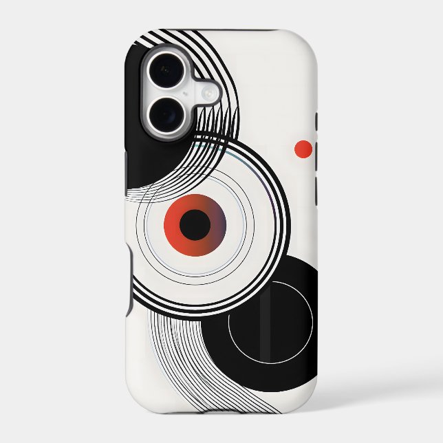 Modern Abstract Geometric Circles Minimalist Art (Back)