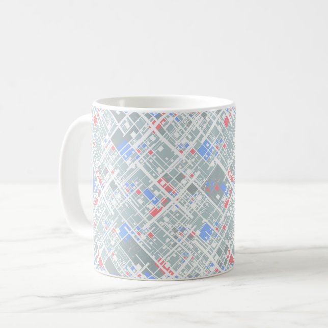 Modern abstract geometric. coffee mug (Front Left)