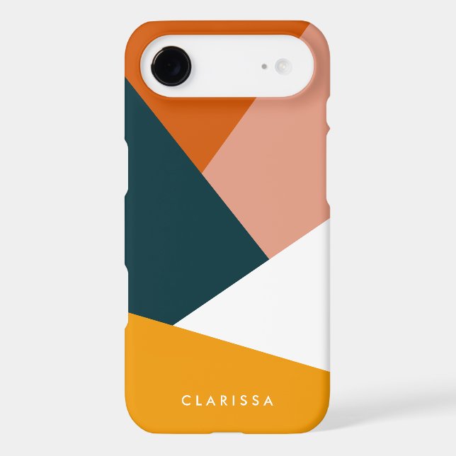 Modern abstract geometric colour block pattern Case-Mate iPhone case (Back)