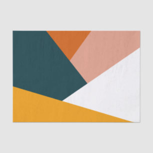 Modern abstract geometric colour block pattern tissue paper