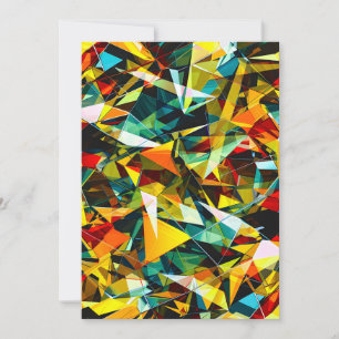 Modern Abstract Geometric Colourful Crystal Glass Announcement