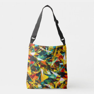 Modern Abstract Geometric Colourful Crystal Glass Crossbody Bag