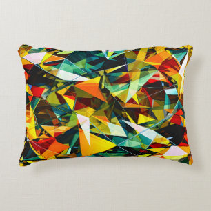 Modern Abstract Geometric Colourful Crystal Glass Decorative Cushion