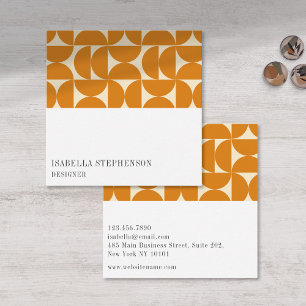 Modern Abstract Geometric Colourful Professional Square Business Card