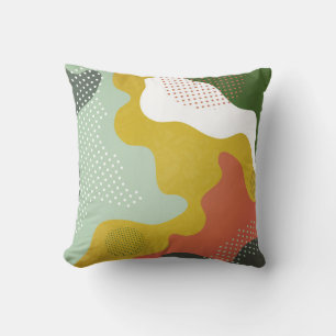 Modern abstract geometric composition with decorat cushion