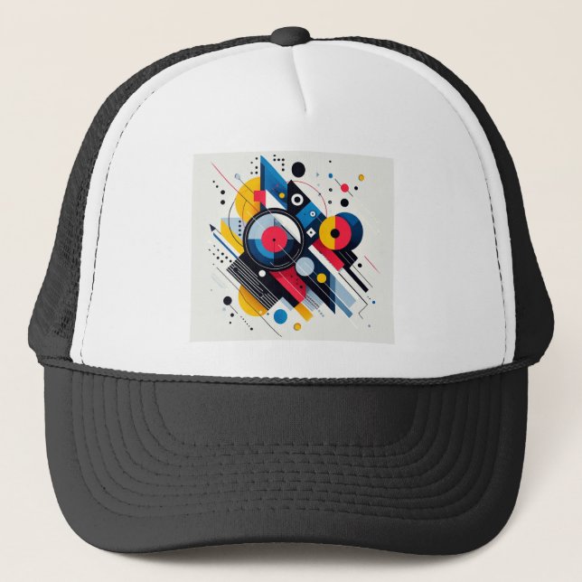 Modern Abstract Geometric Design for Digital Use – Trucker Hat (Front)