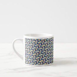 Modern abstract geometric digital pattern 1256 espresso cup