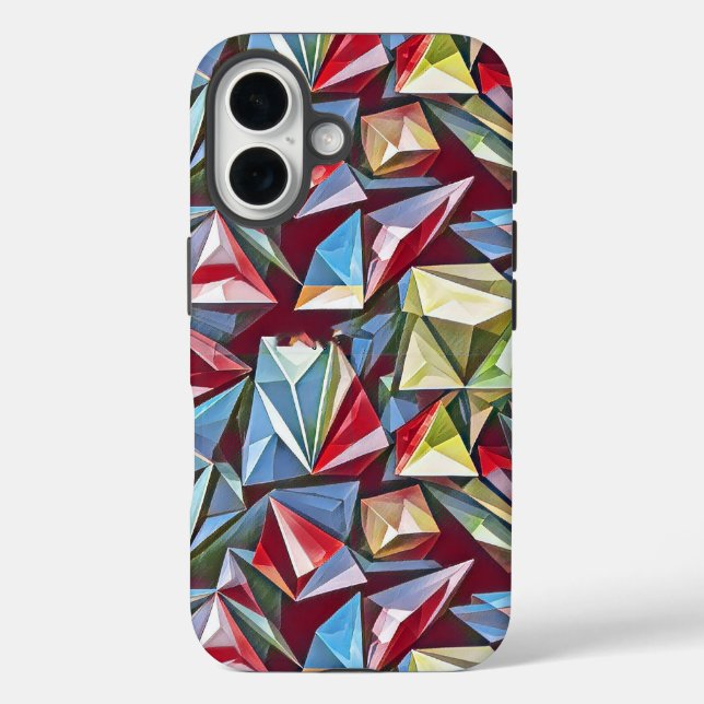 Modern abstract geometric digital pattern 44 Case-Mate iPhone case (Back)