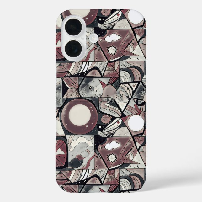 Modern abstract geometric digital pattern 46 Case-Mate iPhone case (Back)