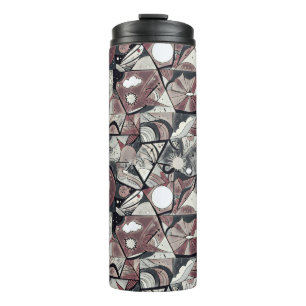 Modern abstract geometric digital pattern 46 thermal tumbler