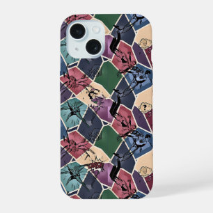 Modern abstract geometric digital pattern 59 iPhone 15 case