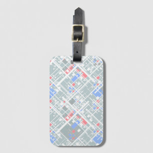 Modern abstract geometric. luggage tag