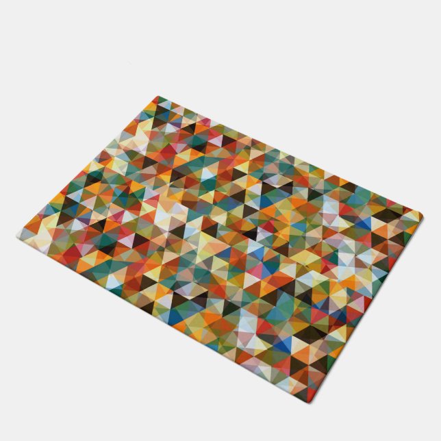 Modern Abstract Geometric Mosaic Doormat (Angled)