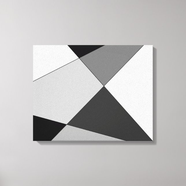 Modern Abstract Geometric Nordic Design Art Canvas Print (Front)