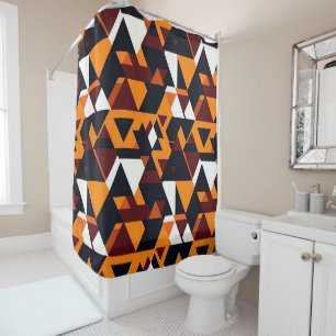 Modern abstract geometric pattern 1-Shower Curtain