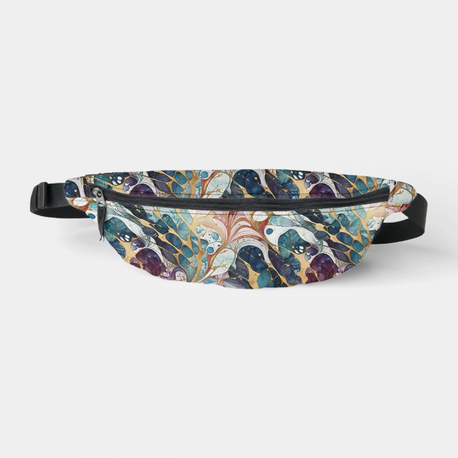 Modern abstract geometric pattern 51 bum bags (Front)
