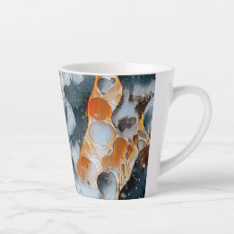 Modern abstract geometric pattern 52 latte mug