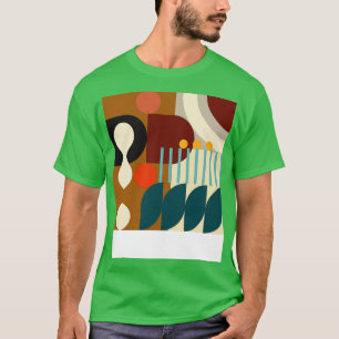 Modern Abstract Geometric Pattern Bauhaus Doodle O T-Shirt