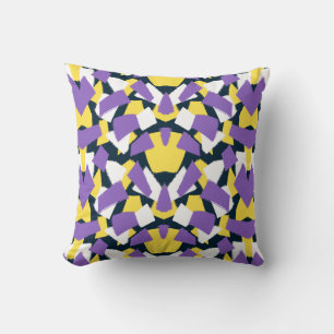 Modern, abstract, geometric pattern cushion