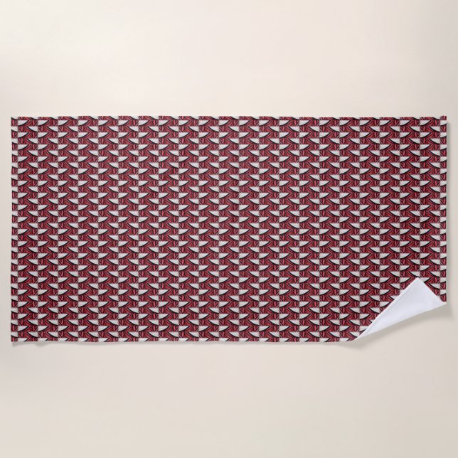 Modern Abstract Geometric Pattern Design 1324 Beach Towel (Front)