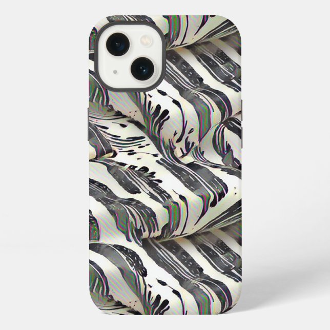 Modern abstract geometric pattern design 38 iPhone case (Back)
