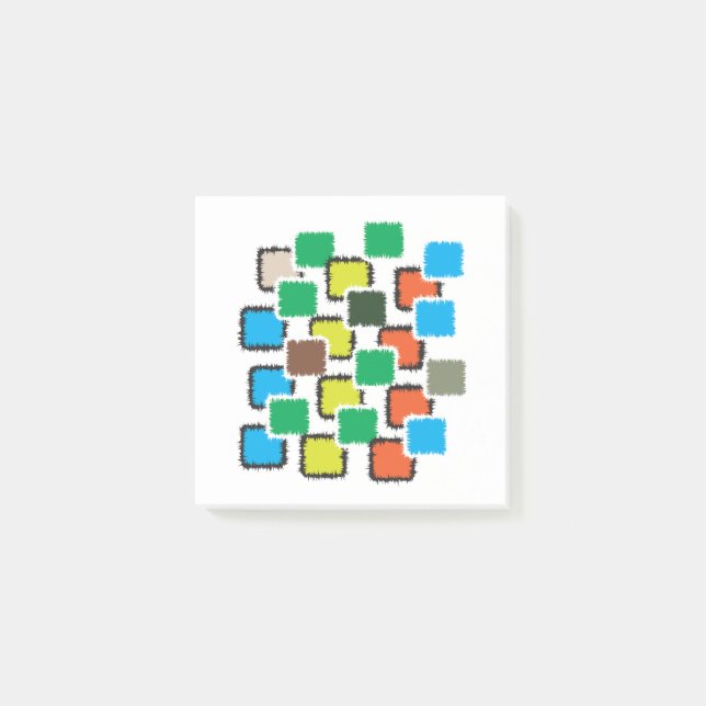Modern Abstract Geometric Pattern Post-it Notes (Front)
