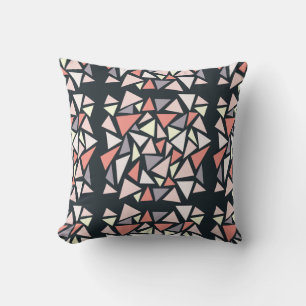 Modern, abstract, geometric pattern throw pillow