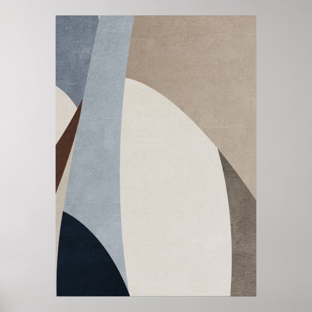 Modern Abstract Geometric Pattern Wall Art Poster (Front)