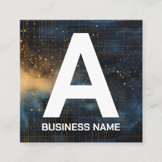 Modern Abstract Geometric QR Code Calling Card