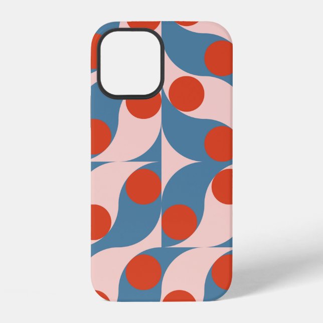 Modern abstract geometric seamless pattern with ci iPhone case (Back)