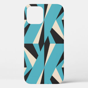 Modern abstract geometric seamless pattern with tr iPhone 12 case